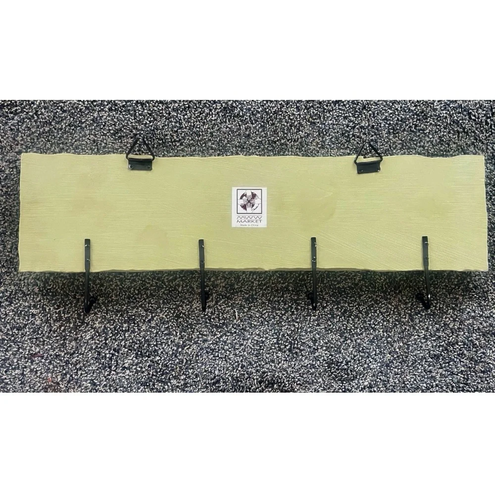 Wildlife-Themed Coat/Hat Rack. By J. Wiens, Vtg MWW Market. 20x5x1. 4 Hook